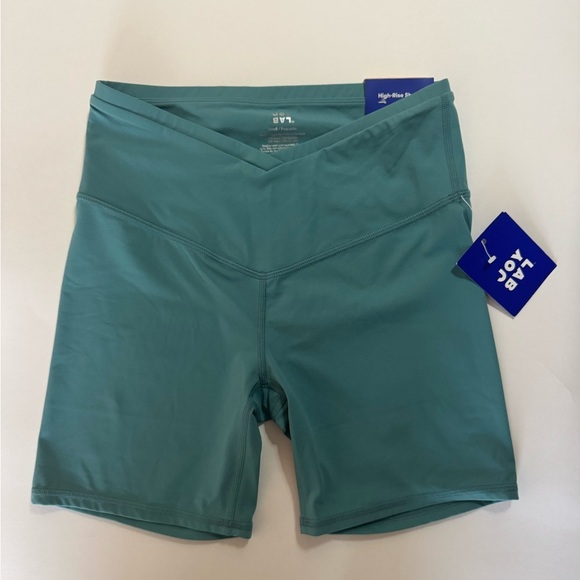 JoyLab Women's V-Waistband High Rise Bike Shorts 6” NWT Teal Multiple Sizes - Picture 3 of 5